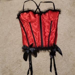 NWOT Red & Black Corset